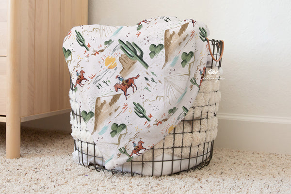 Woodland Forest Trees - Vintage Baby Blanket