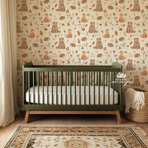 Woodland animals Wallpaper - Nursery Wall Decor Wallpapers