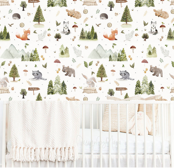 Camping Be Wild Wallpaper - Nursery Wall Decor Wallpapers