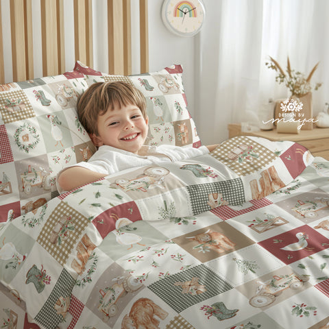 Vintage Christmas Duvet Cover or Comforter