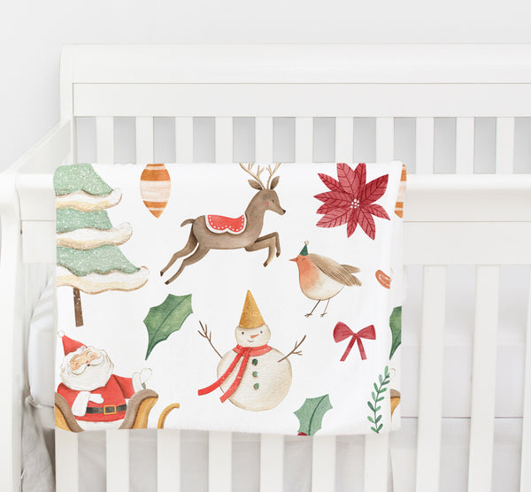 Woodland Forest Trees - Vintage Baby Blanket