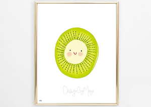 Silly Fruits Collection - Silly Kiwi - Digital Nursery Wall Art Prints