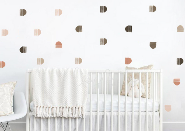 Abstract Curved Arrows - Fabric Nursery Wall Art Decals