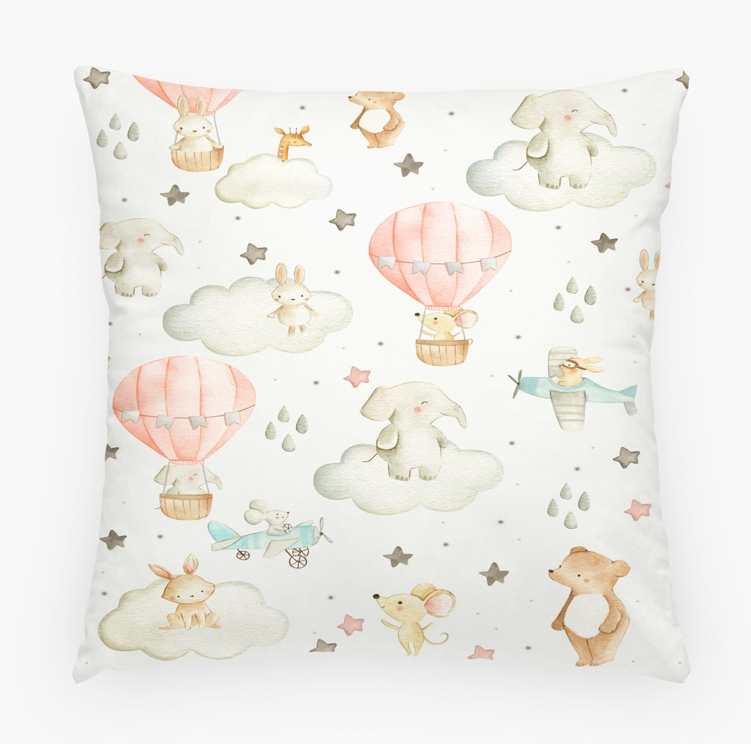 Baby Girl Hot Air Balloons - Artisan Baby Pillows