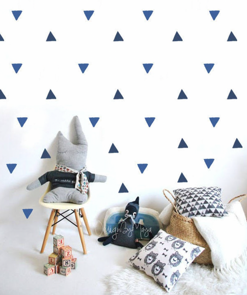 Abstract Equilateral Triangles - Fabric Nursery Wall Art Decals