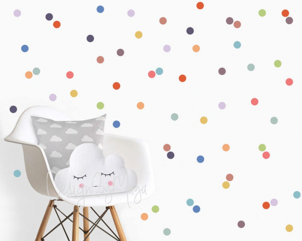 Mini Confetti Polka Dots - Fabric Nursery Wall Art Decals