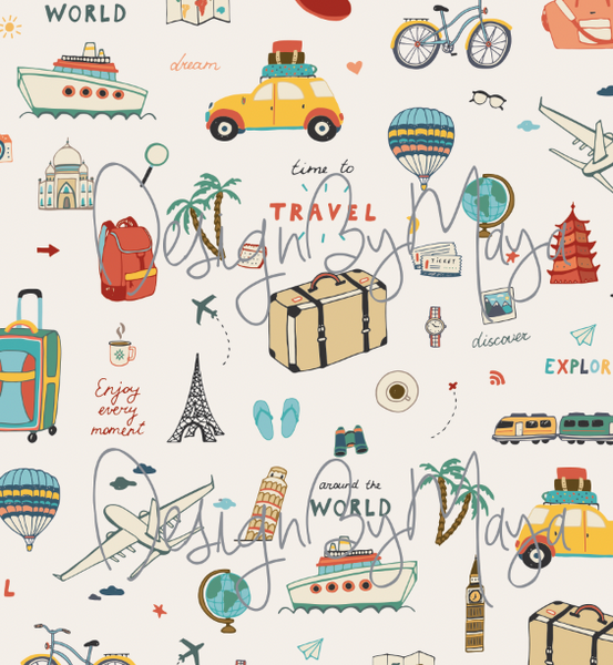 "Around The World" - Nursery Wall Decor Wallpapers