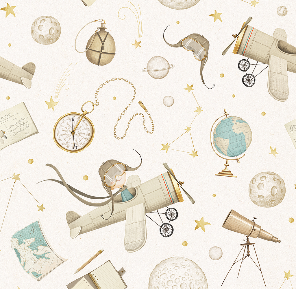Little Prince Wallpaper - Nursery Wall Decor Wallpapers – DesignByMaya