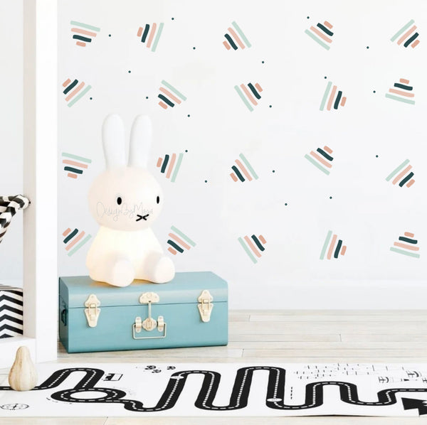 Lines Stripes Decals - Fabric Nursery Wall Art Decals