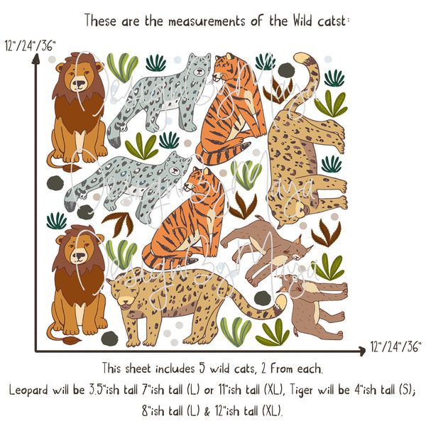 Safari Animals - Fabric Nursery Wall Art Decals
