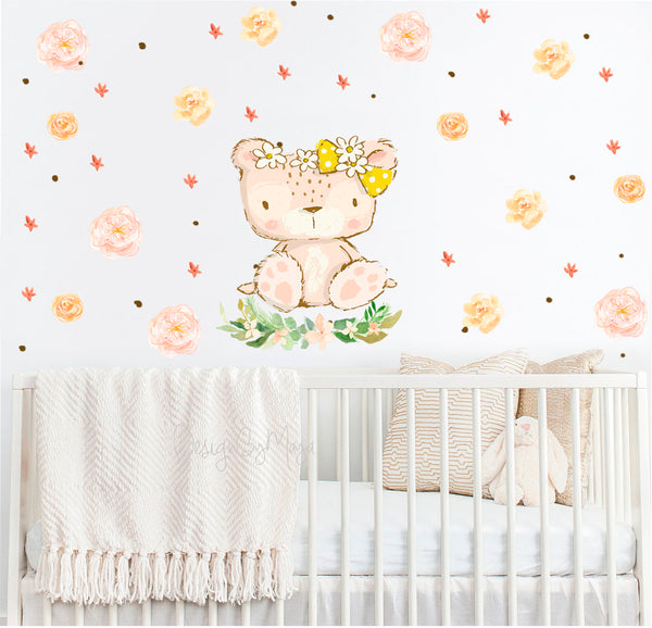Baby Elephant - Fabric Nursery Wall Art Decals