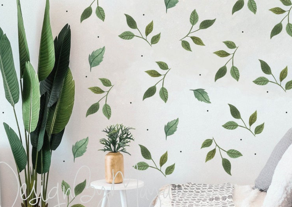 Flowers & Leaves - Fabric Nursery Wall Art Decals