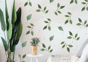 Scandinavian Botanical Plants - Fabric Nursery Wall Art Decals
