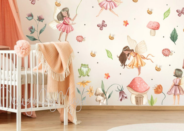 Magical Fairy House - Fabric Nursery Wall Art Decals