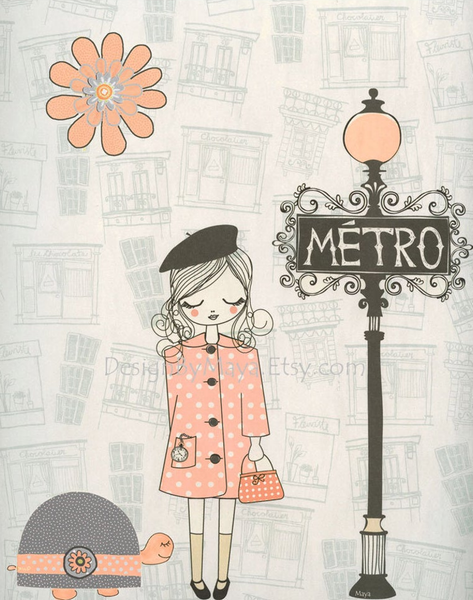 French Paris Metro Set - Luster Paper Nursery Wall Art Prints