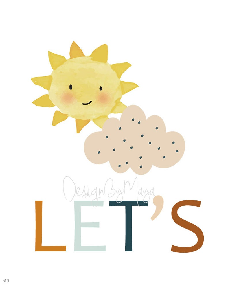 Custom Banners Personalized Lyla & Sage Playroom Canvas Banner - Neutral Wall Decor For Kids (Sunshine Design) Custom Canvas