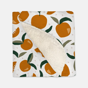 Mandarin Citrus Clementines - Vintage Baby Blanket