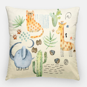 Tropical Jungle Friends - Artisan Baby Pillows