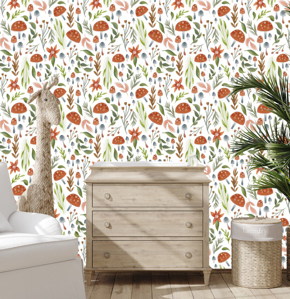 Mushroom Forest - Nursery Wall Decor Wallpapers