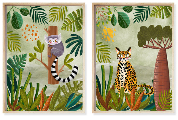 Nursery Safari Prints - Luster Paper Nursery Wall Art Prints